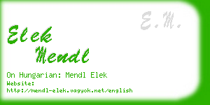 elek mendl business card